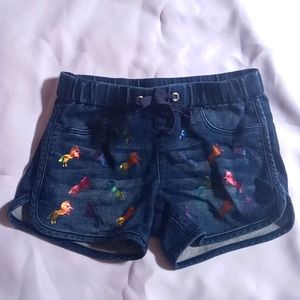 Members Mark Girls Denim Unicorn Shorts